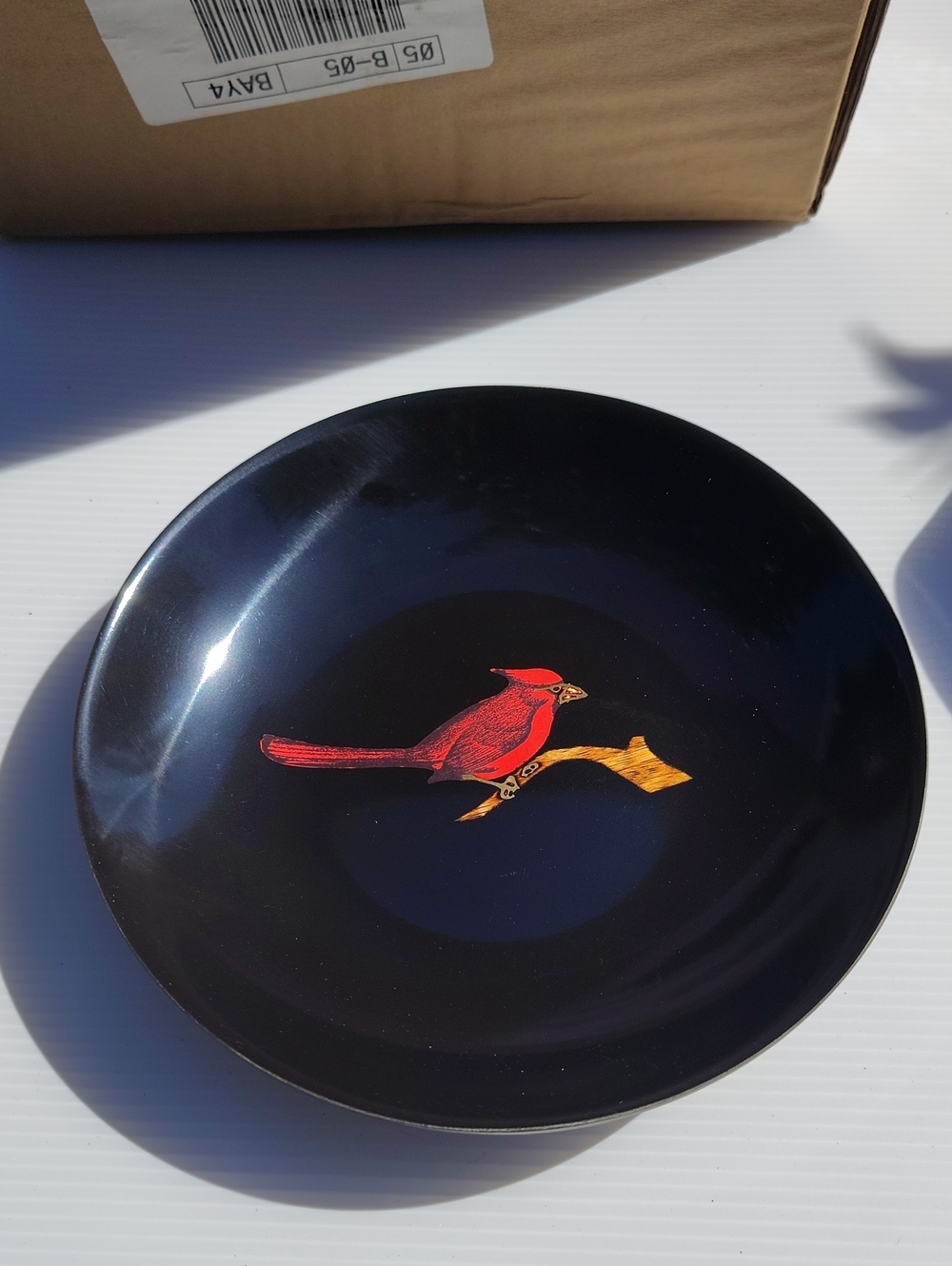 Red Cardinal Couroc Bowl